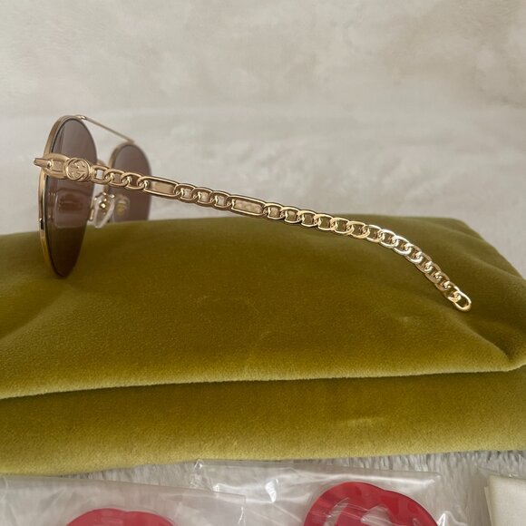 Gucci 61MM GG Charm Aviator Sunglasses GG0725S main image 4